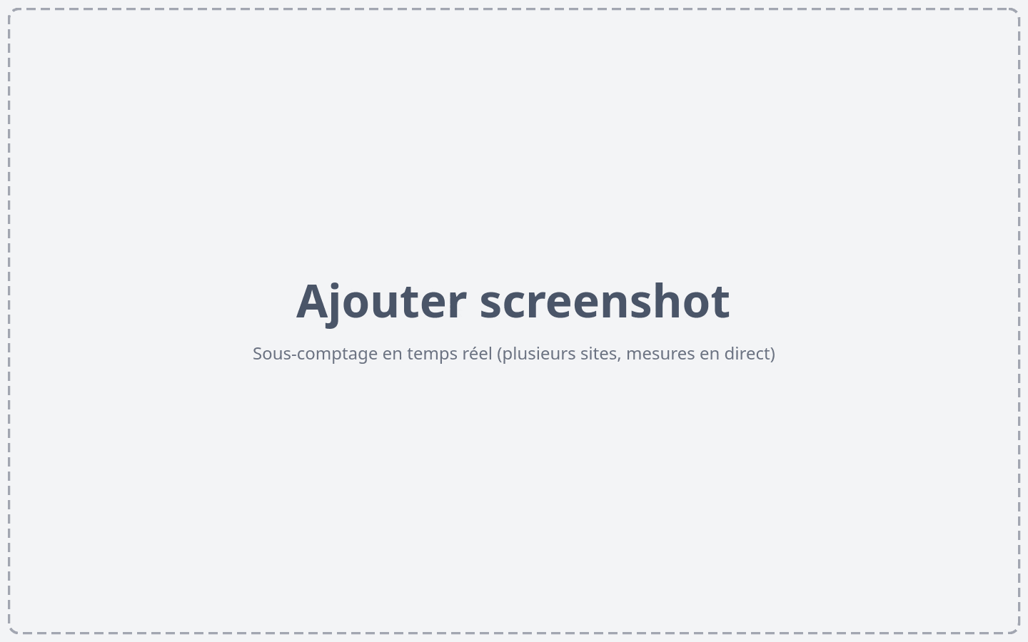 Emplacement prévu pour une capture du tableau de bord de sous-comptage